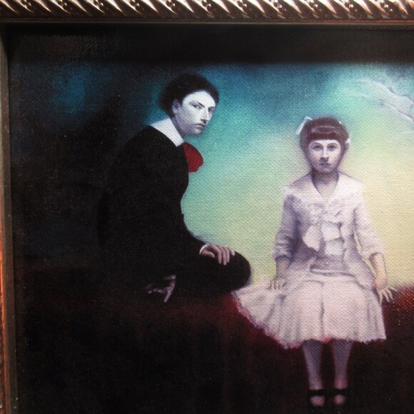 The Children by Rochelle Phister 13.5"x10.5" Framed Giclee Print Spooky Vintage - Picture 9 of 16